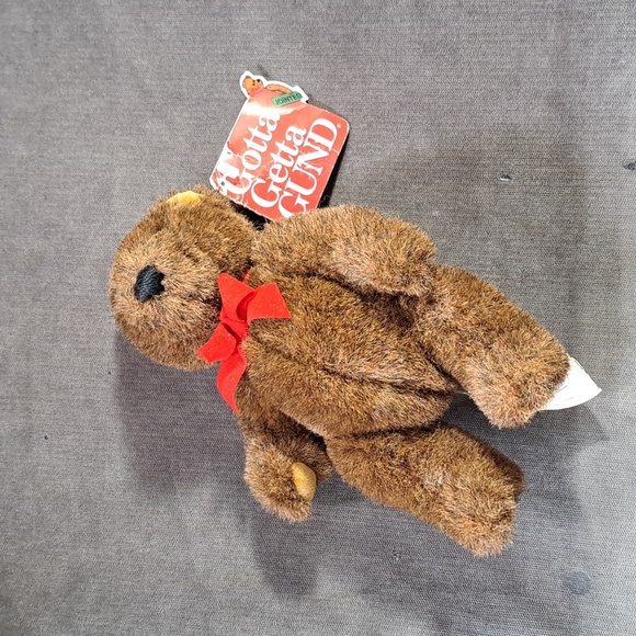 Vintage Gund Gunderbear Dark Brown Jointed Teddy Bear Toy VG 8" 1993 - Picture 6 of 16